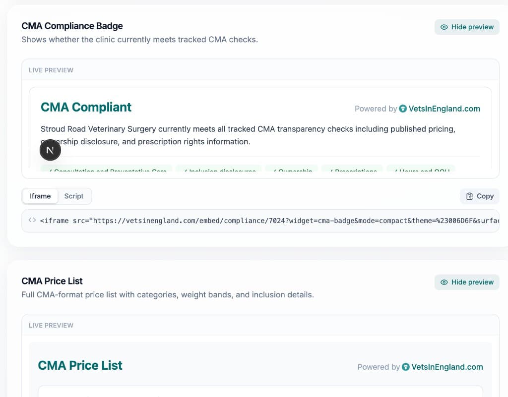 Branded Compliance Widgets β desktop